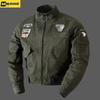 Retro Bomberjacken Herren Herbst Frühling Stickerei Flugzeugpilot Cargojacken Herren Stehkragen Stickerei Taktische Mäntel