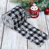 Handmade Gifts Ribbon Christmas Tree Decoration Ribbon Christmas Plaid Dog Paw Pattern DIY Ribbon Christmas Tree Decor 5 Yard