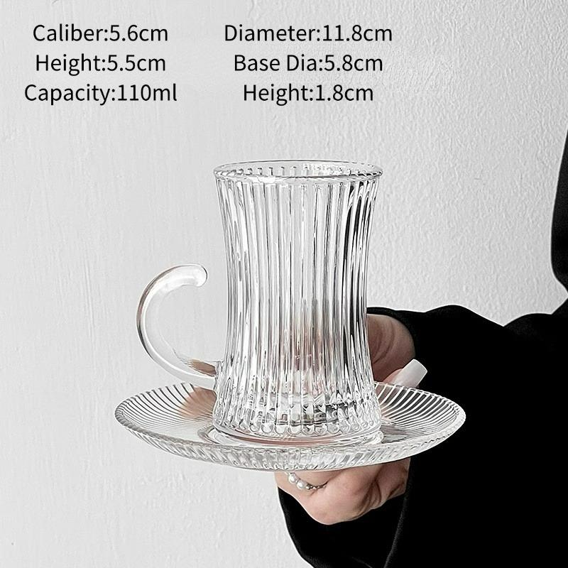 Turkish Coffee Cup And Saucer Set European Style Wine Glasses Cups Creative Coffee Cup Sets Engraved Wine Glasses Cup Cafe Tools