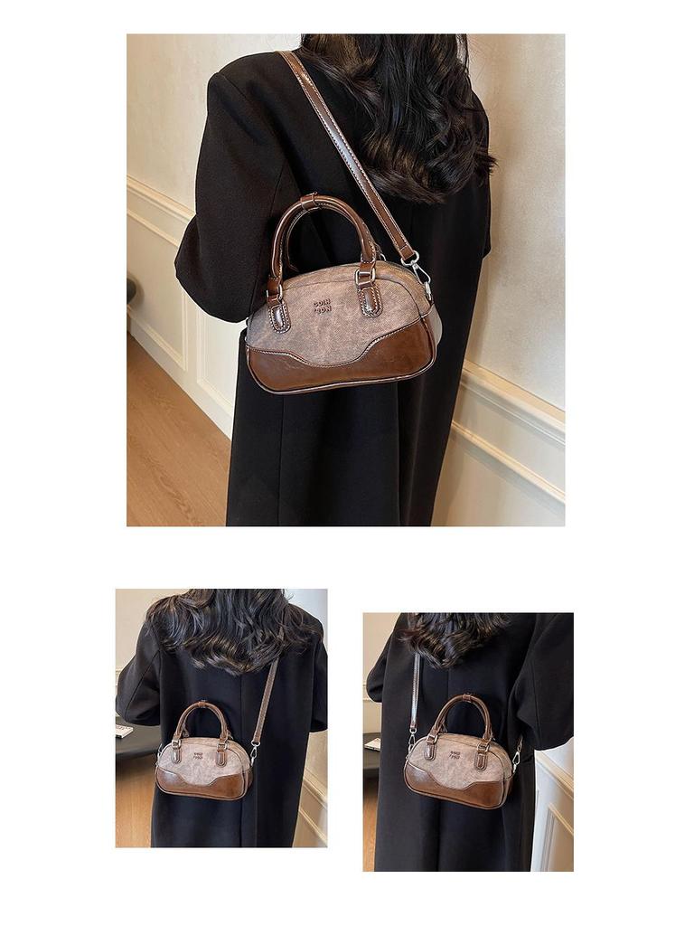 2024 Autumn/Winter Small High-End Fashion Handheld Bowling Bag & Crossbody Commute Shoulder Bag for Women.