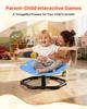 Kids Swivel Chair, 220 Lbs Capacity, Flower Shape Sensory Spinning Chair, Autistic Kids Sensory Toy Seat with Non-Slip Metal Base, Toddler Sit & Spin