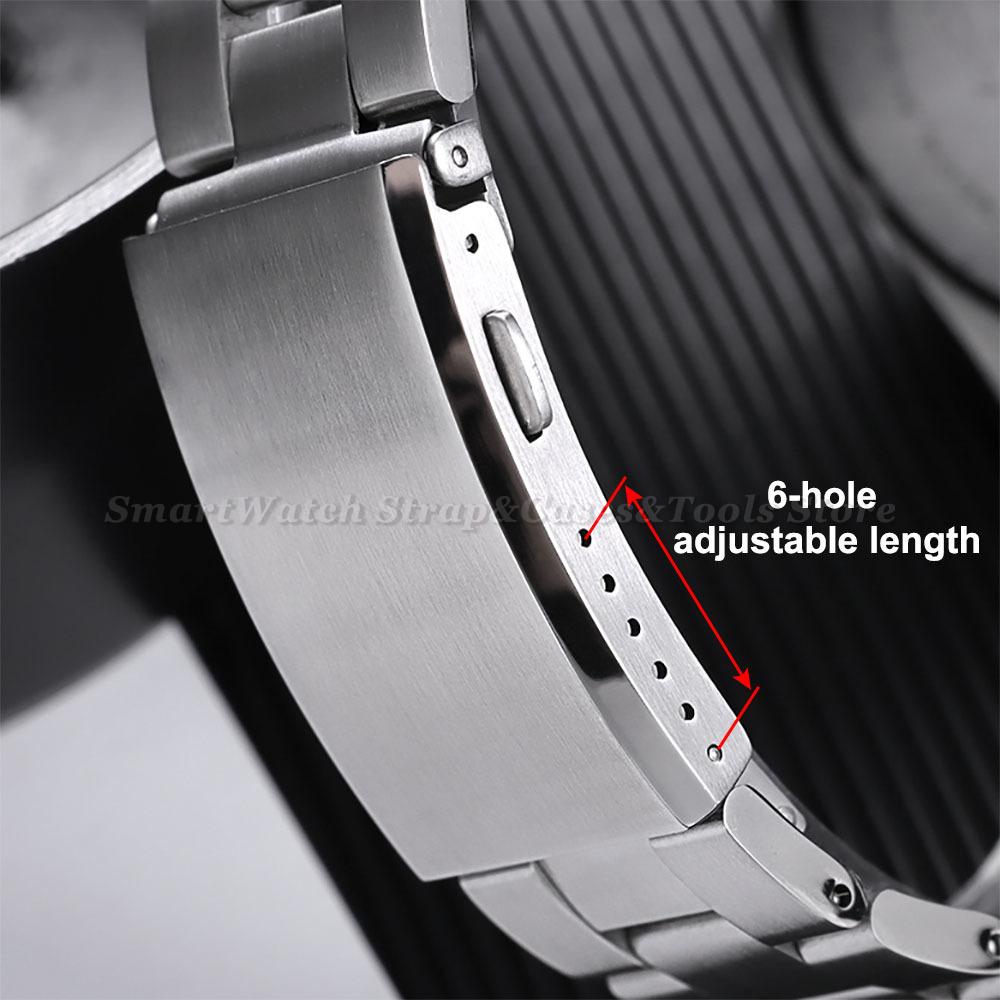 316L Solid Stainless Steel Watch Clasp 18/20/22mm Luxury Adjustable Folding Buckle Premium Metal Clasp Watch Repair Accessories