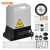 Abridor de Porta de Correr Pesado 1300 lb Sistema de Motor de Porta Automático Controle Remoto Duplo + Sensor Infravermelho para Garagens