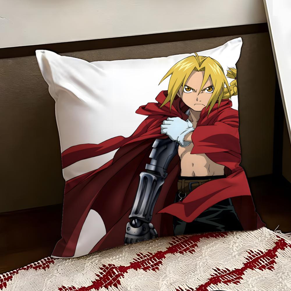 FULLMETAL Anime AALCHEMIST Cushion Cover Reversible Soft Durable Pillow Cover Home  Car MultiScene Use for Daily Comfort
