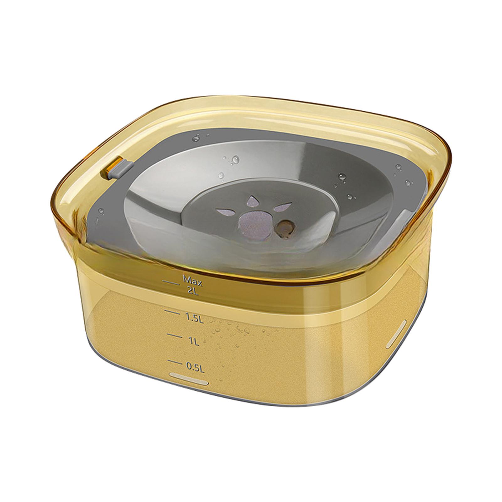 

Миска для води для собак Захищена від проливання, Велика миска для собак, що захищає від проливання, зменшує кількість заправок, стійка до безладдя. One Size жовтий