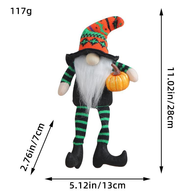 

Хэллоуин Метла Ведьма Цилиндр Кукла Призрак Фестиваль Полосатые Длинные Ноги Кукла без Лица Композиция Реквизит Z1-31 Pumpkin model