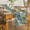 Artoid Mode Chinoiserie Vintage Style Mountain Fall Table Runner, Seasonal House Trees Kitchen Dining Table Decoration for Home Party Decor 13x36