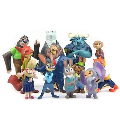 12 szt. Zootopia Nick Wilde Judy Hopps Figurka Zabawka