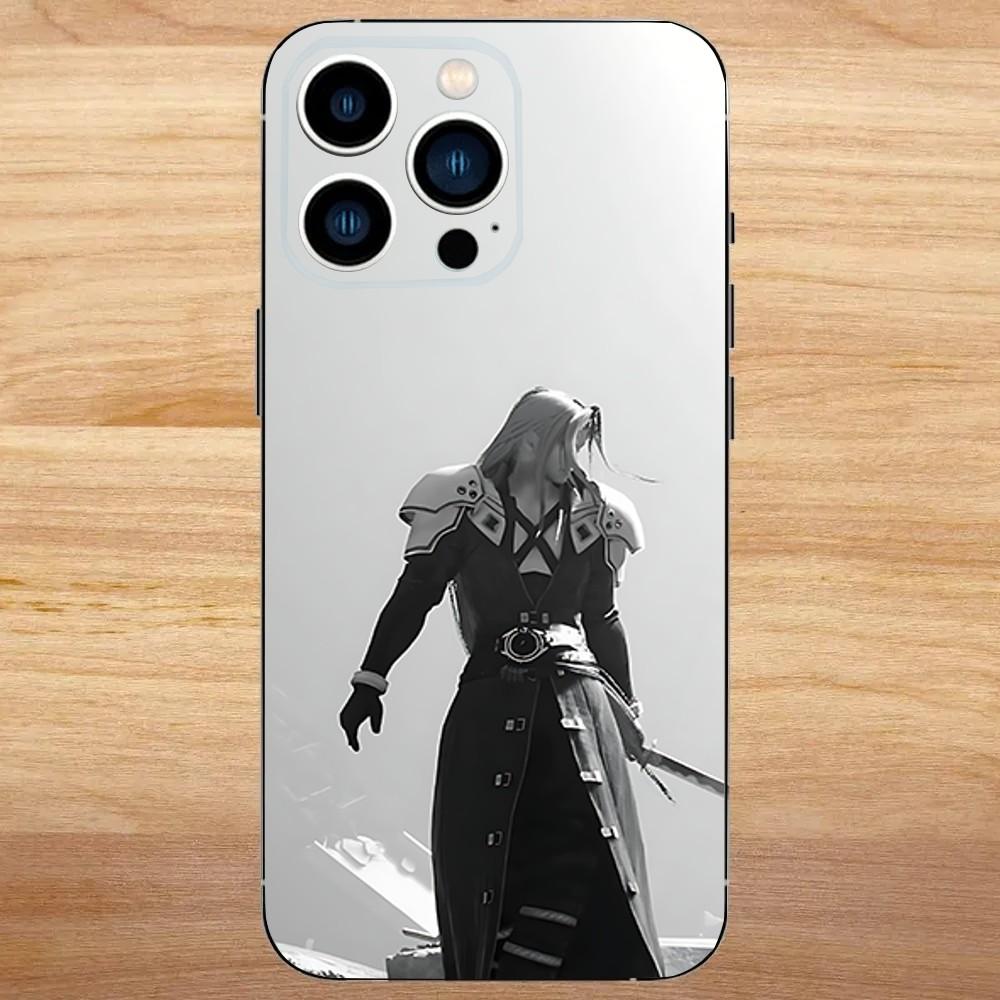 Final F-Fantasy Game Sephiroth Phone Case For iPhone 16,15,14,13,12,11,Mini,Pro,SE,MAX White Matte Shockproof Cover iPhoneXSMAX