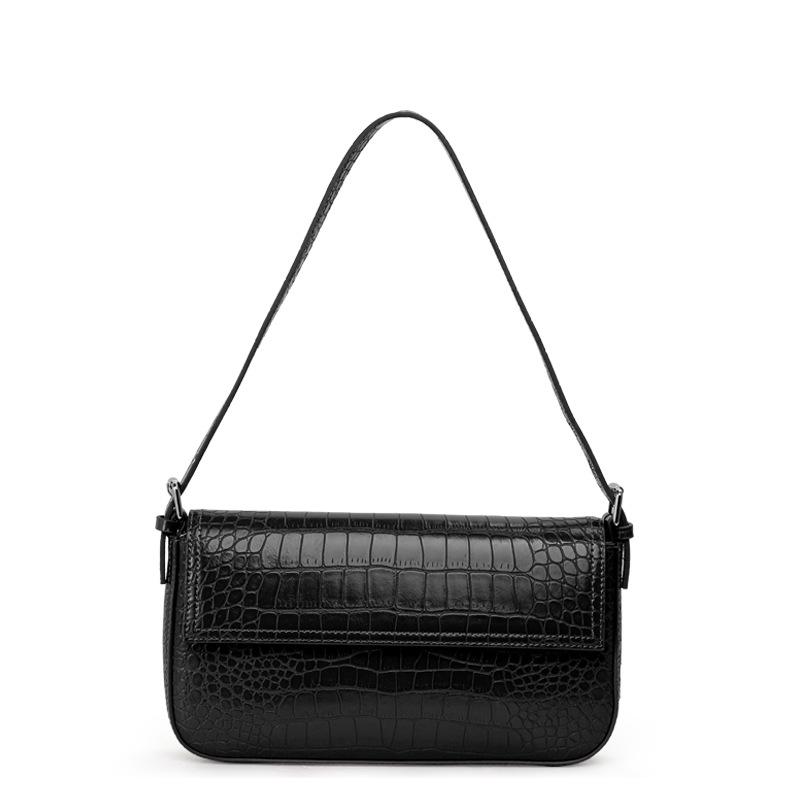 Женская сумка, новая, с крокодиловым узором, натуральная кожа, маленькая квадратная сумка, высококачественная женская сумка через подмышку, сумка через плечо, модная