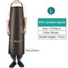 Oilproof Kitchen Apron PVC Leather Waterproof Black Comfortable
