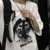 Unisex Tshirts Summer Streetwear High Street Gothic Skull Tshirt Loose Oversized Shortsleeved T Shirt Dark Anime Unisex Y2k Top