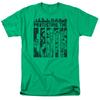 Justice League Protecting The Earth T Shirt Mens Licensed DC Comic Kelly Green