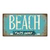 Summer Beach Retro Tin Sign Licenses Plate Plaque Metal Vintage Poster for Pub Bar Surf