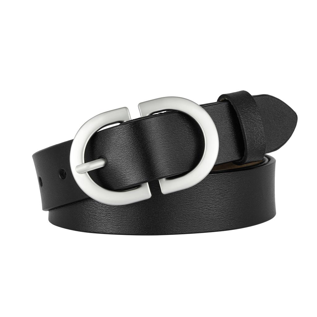 New Genuine Leather Cowhide Belt for Women, Casual and Versatile Pin Buckle Belt, Korean Style Ins Top Layer Jeans Belt for Women