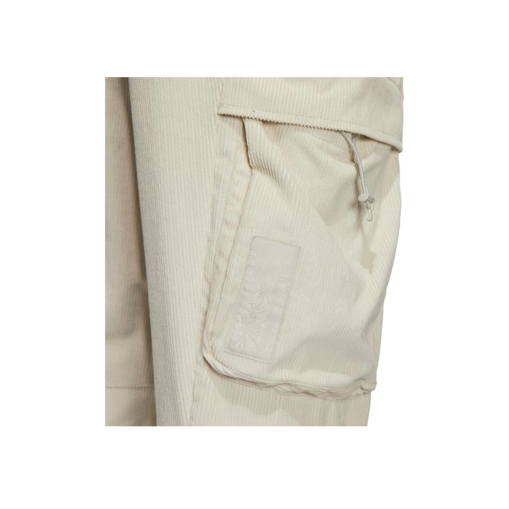 Adidas Embroidered Logo Drawstring Knit Sweatpants With Large Pockets Men Bottoms Beige HN9006