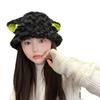 Lamb Hat Winter Bucket Hat Female Cute Lamb Knitted Hairy Winter Ears Plush Bleat Hat Winter
