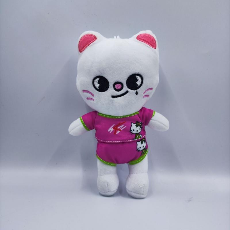 Skzoo Plyšové hračky 20cm Stray Kids Plyšový Vlk Chan Kreslená Plněná Zvířátka Plyšové Panenky Roztomilý Společník pro Děti Dospělé Fandy Dárek