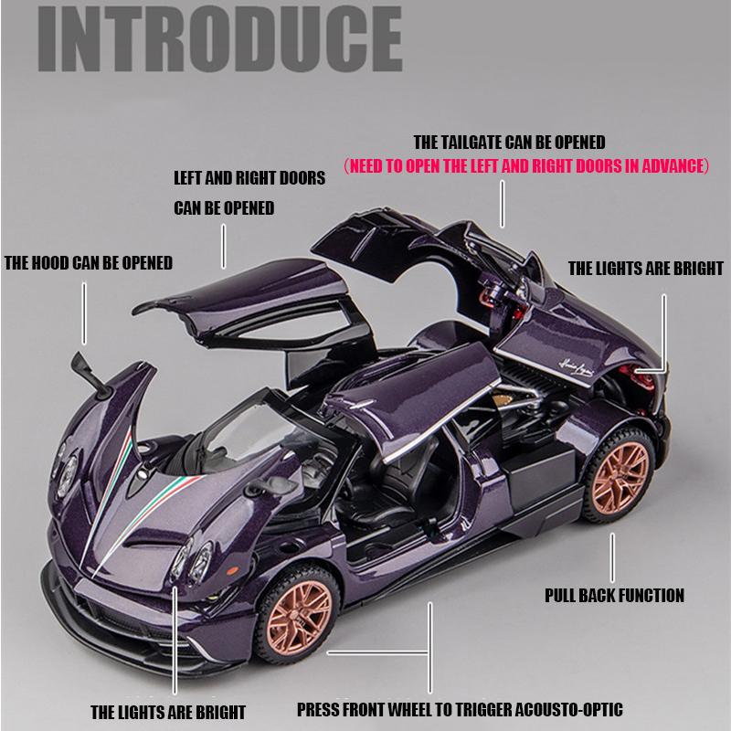 1/32 Pagani Huayra Dinastia Diecasts Игрушечные транспортные средства Модель автомобиля — фото 4