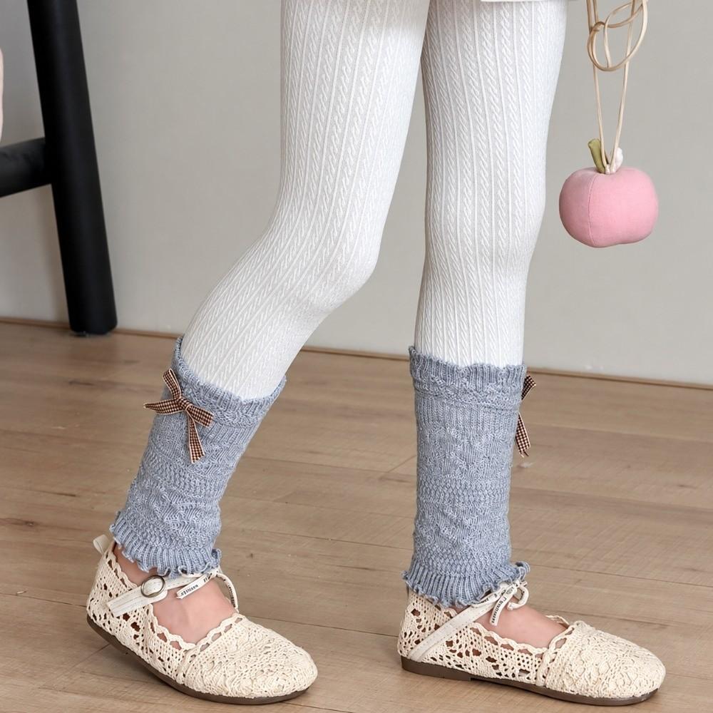 Tight-fitting Girls Bow Leggings Ruffled Kids Pantyhose  For Girls 90-150cm Tall