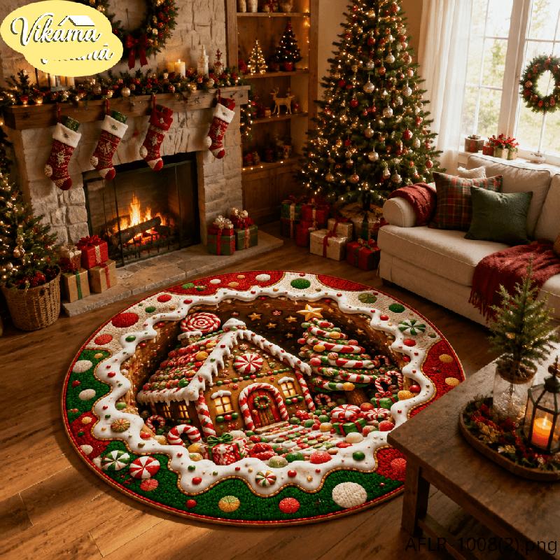 Fall Round Rug Sunflower Pumpkin Print Circular Mat Non Slip For Living Room Bedroom Dining Room Holiday Home Decor