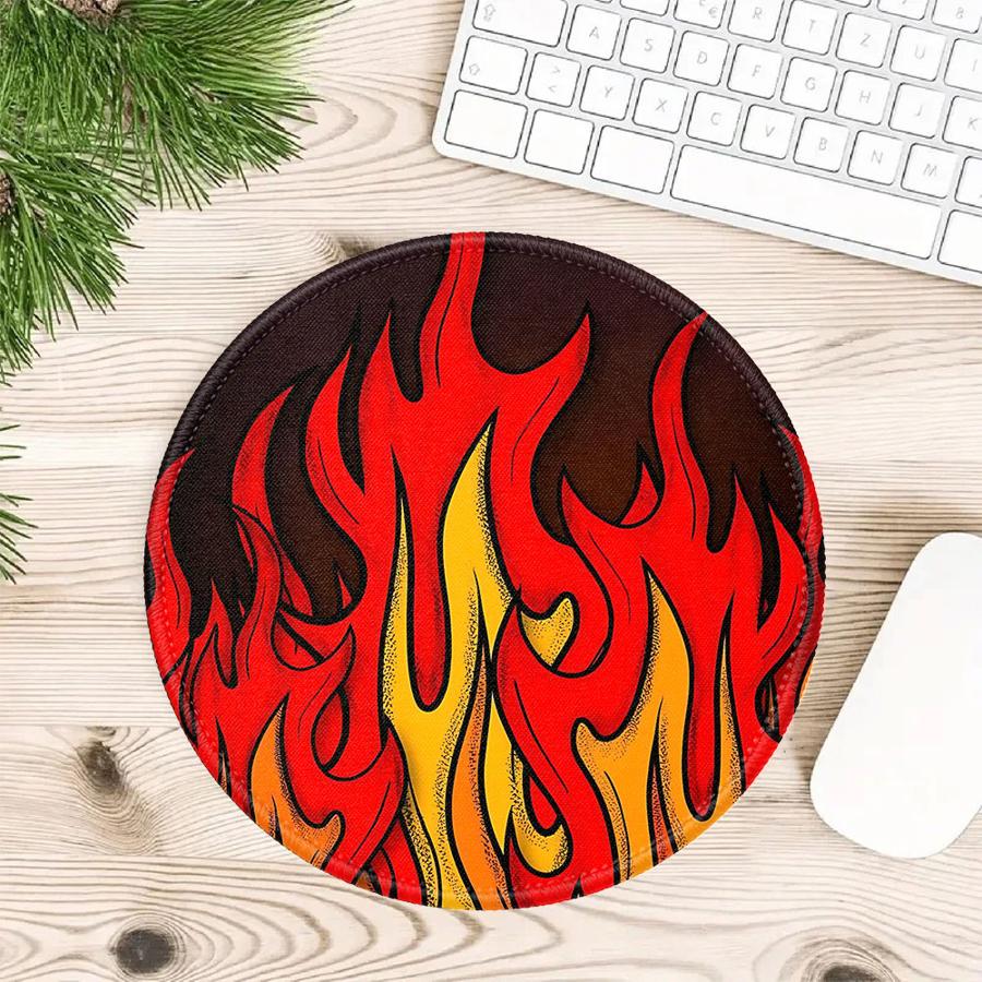 

Flame 1pc Mouse Pad Computer Laptop Pad Keyboard Mouse Pad office Pad Game Console Pad Desk accessories rubber 200x200x2mm