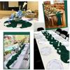 Elegant Pleated Tablecloth Washable Table Cover Table Covering Crepe Table Runners  Wedding Events