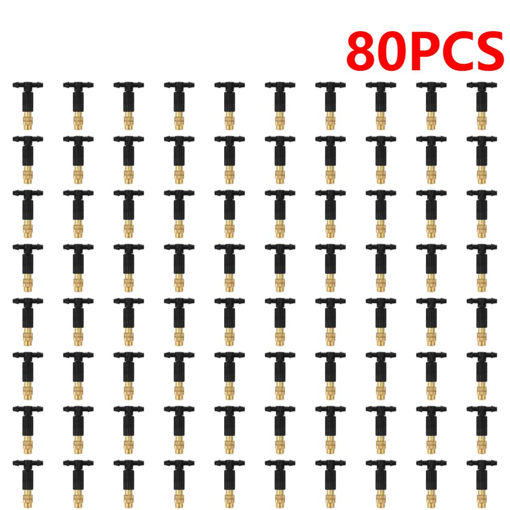 5-100PCS Misting Brass Nozzle 4/7 Dripper Drip Head Garden Irrigation Watering Atomizer Nozzles Adjustable Garden Sprinkler Head