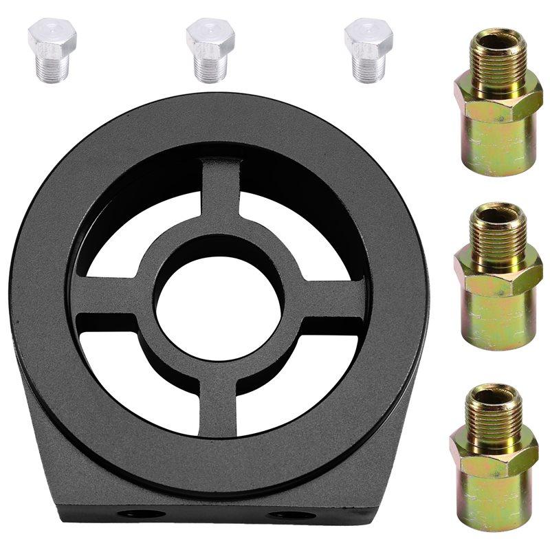 Oil Filter Cooler Sandwich Plate Adapter Universal Oil Sensor Connector M18 M20 M22 3/4 With Connectors