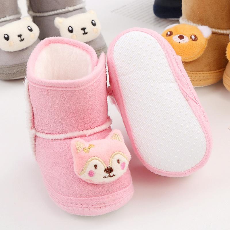 Kleinkind Baby Winter warme Plüsch Schneestiefel süße weiche Schuhe