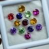 16 Pcs Natural Mix Color Sapphire 4x4 MM Round Lot   Loose Gemstone