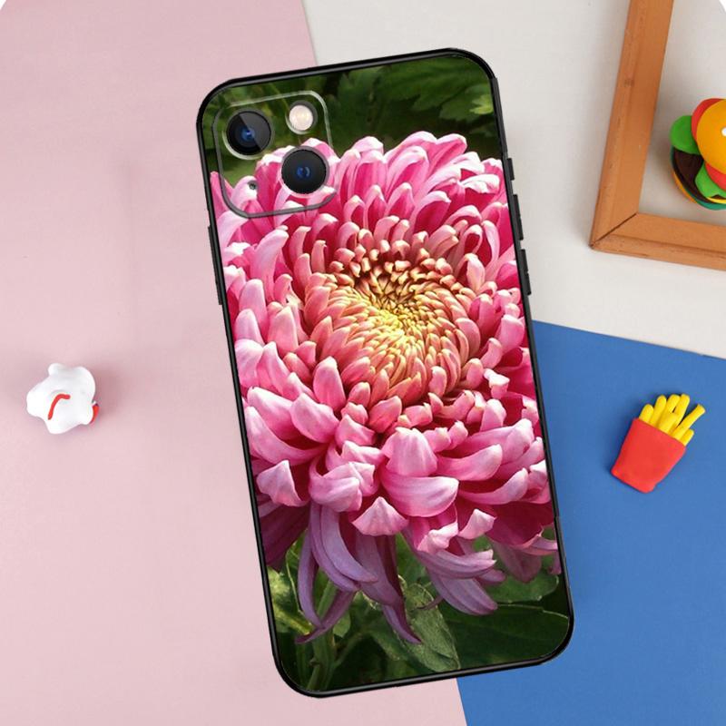 Chrysanthemum Phone Case For iPhone 16 Pro Max 11 12 13 14 15 Pro Max Mini XR 16e 15 16 Plus Cover Shell