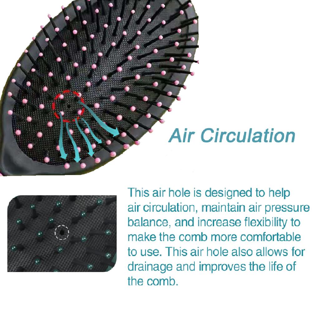 3pcs Set Detangle Hairbrush Air Cushion Combs Women Scalp Massage Comb Hair Brush Home Salon DIY Hairdressing Tool Barber Accessories