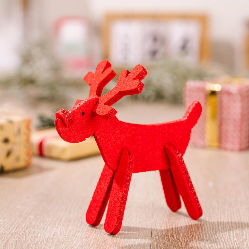 

Large Red Festive Diy Nonwoven Fabric Reindeer For Cheerful Decor Christmas Red Small Reindeer