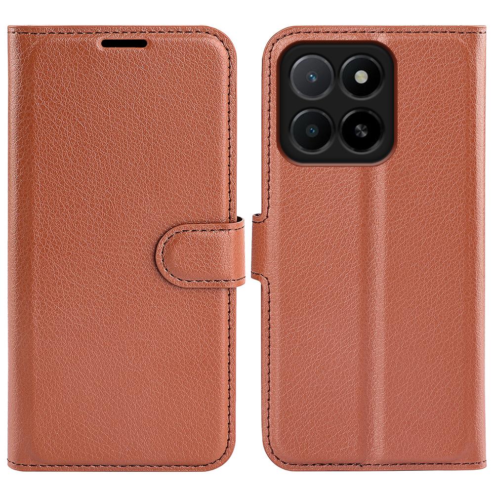 For Honor X5b Case Litchi Texture Shockproof Leather Wallet Phone Cover