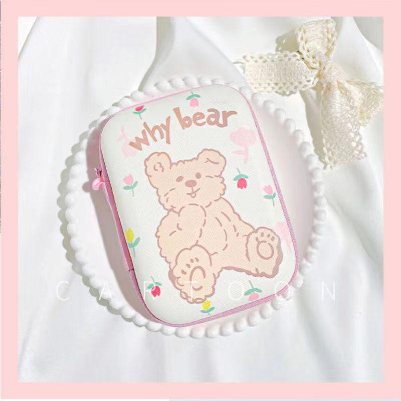 Cartoon Cute Portable Storage Bag for Cables and Chargers, Customizable with Logo