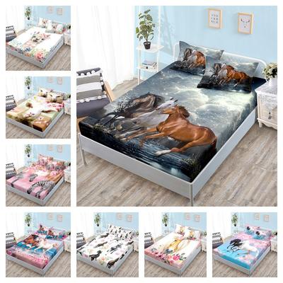 Animal Stallion Mattress Kit Mattress Three-Piece Set Bedspread Pillowcase Mattress Protective Cover