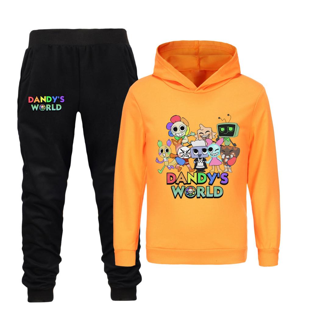 

5407 Багатоколірний Набір одягу для дітей, хлопчиків та дівчаток, Худі та штани з принтом Dandy World 160cm помаранчевий