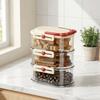 Stackable Spice Storage Box Moisture Proof Large Capacity Timed Seasoning Jar Snap-on Lid Plastic Sealed Storage Container