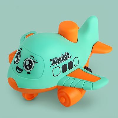 Push Forward Toy Cars, Cartoon Airplane Models, Available In Various Colors.