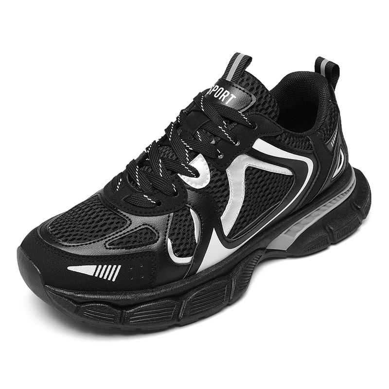 Summer Pop Daddy Shoes Men Thick Soles Classic Mesh Surface Breathable Casual Running Shoes Soft Soles Non-slip Sports Shoes