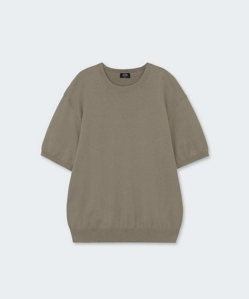 MUSINSA STANDARD Washable Supima Cotton Crew Neck Short Sleeve Knit [Sage]