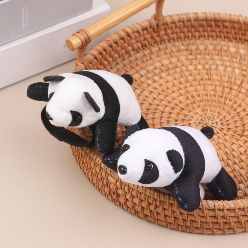 Cute Panda Plush Car Decoration Soft Stuffed Animal Handlebar Ornament For Bike Motorcycle Electric Vehicles Decoration