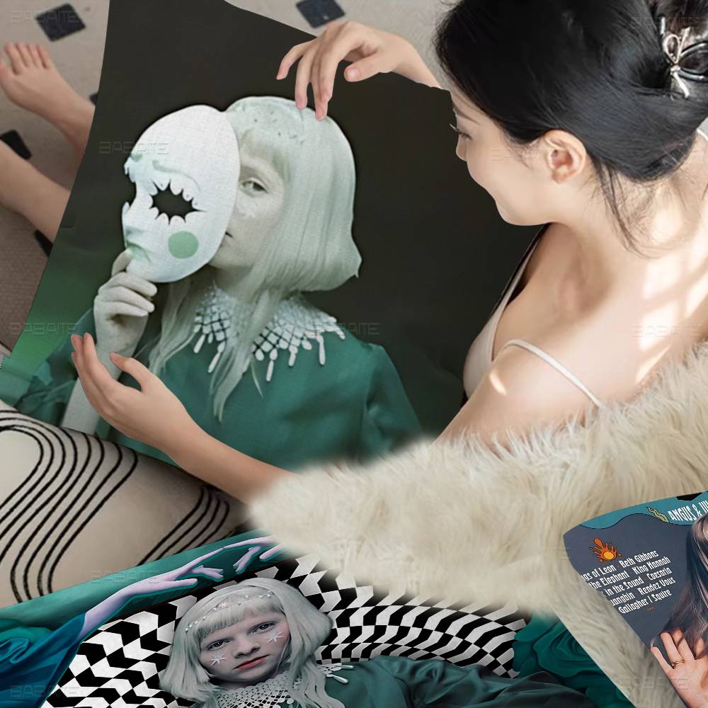 Hot Singer A-Aurora A-Aksnes Pillow Cover Sofa Cushion Cover Home Room Decoration Children Gift