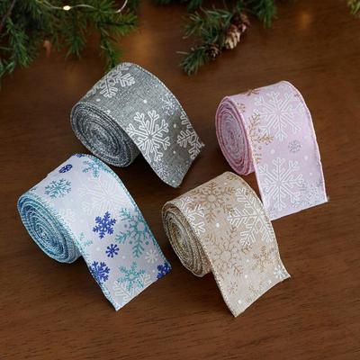 Einfach zu verwendendes Weihnachtsband Dekorative Schleife Baumschmuck