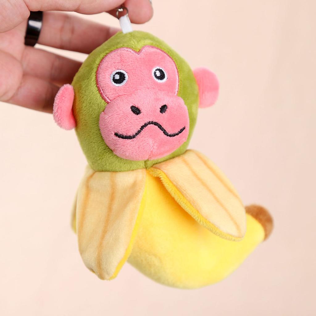 Shanhaijing Pendant Cross-border Wooden Stick Man Shark Doll Shanhaijing Plush Toy Keychain Banana Monkey Doll