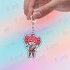 Cute Anime Girl Kasane Teto Keychain Accessories Bag Kawaii Manga Key Ring Chains Jewelry Fans Friends Birthday Gifts