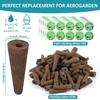 100 Piezas Esponjas de Cultivo de Repuesto Esponjas para Crecimiento de Raíces Hidroponía pH Equilibrado Kit de Esponjas Germinadoras con 10 Pegatinas Opacas