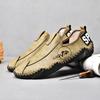 Handmade Leather Men Shoes Casual Slip On Loafers Breathable Leather Shoes Men Flats Hot Sale Moccasins Outdoor Shoes Plus Size