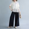 Short sleeve oversized lace patchwork vintage casual loose summer tee t shirt women t-shirt woman tshirt 2026 tops clothing